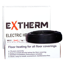 Тепла підлога електрична Extherm нагрівальний кабель 1м² 200 Вт 10м (ЕТС ECO 20-200)