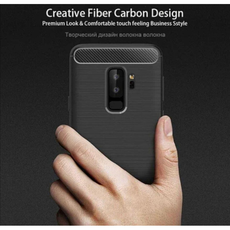 Чехол для Samsung Galaxy s9 plus + G965 карбоновый черный