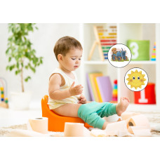 Термо наліпки наклейки для привчання до горщика Pampersoff 2шт series 2 (техніка та тварини)