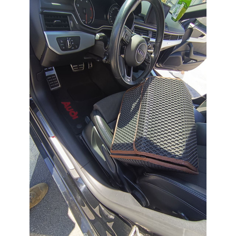 Килимки в салон авто EvaMood Premium для Audi A4 B9 (2015-2023) чорний