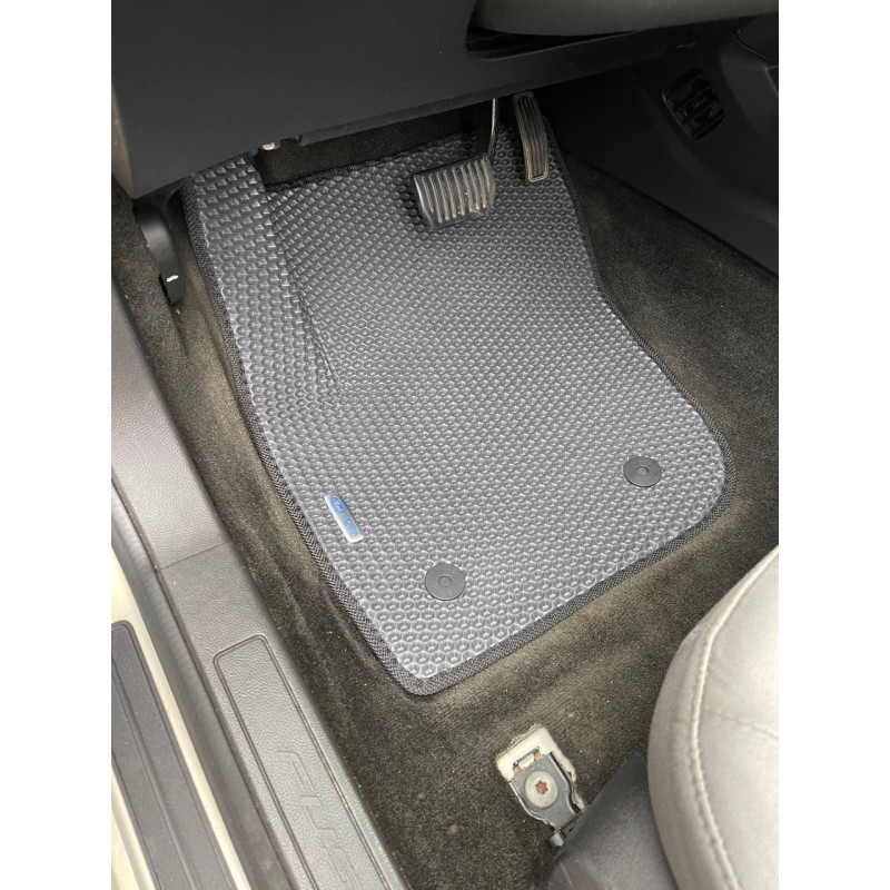 Килимки в салон авто EvaMood для Ford Fusion USA (2013+) сірий з шильдиком