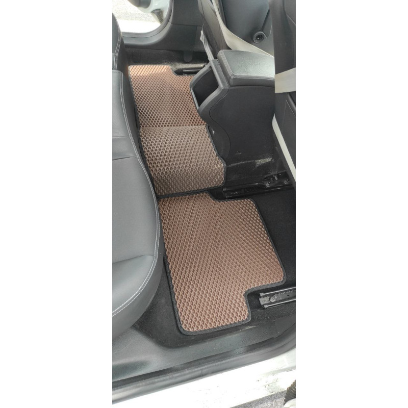 Килимки в салон авто EvaMood для Renault Megane 3 (2008-2015) Коричневий