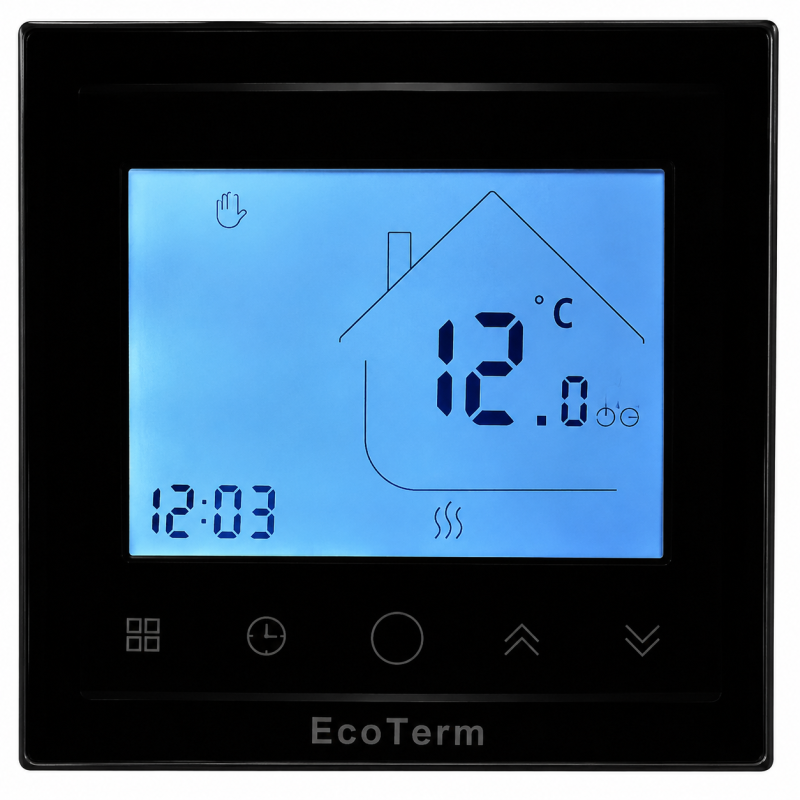 Терморегулятор Ecoterm PRO  WI-FI White/Black