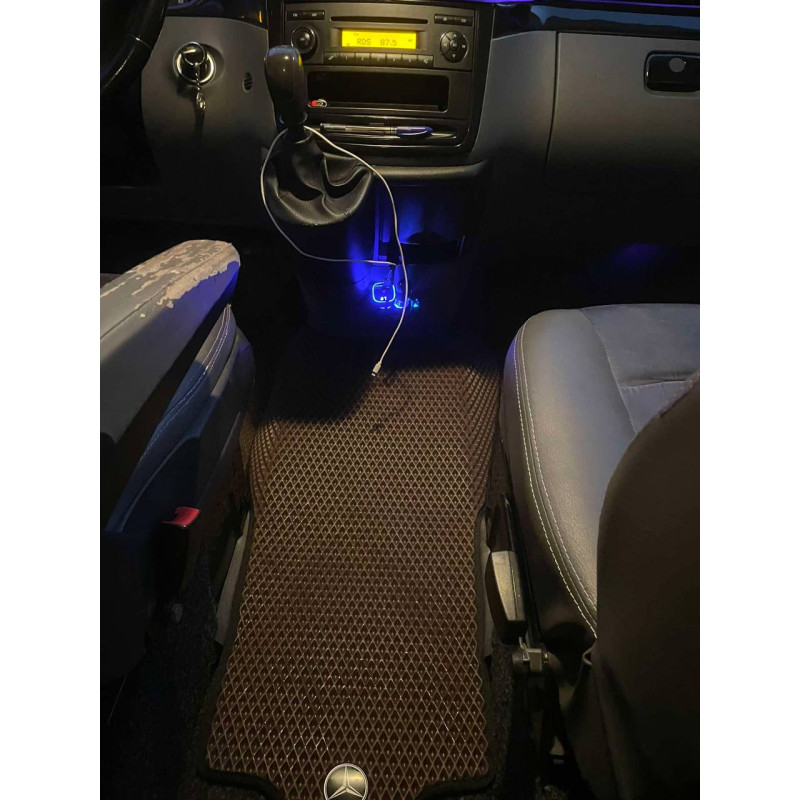 Килимки в салон авто EvaMood для Mercedes Vito (W639) (2003-2014) коричневий