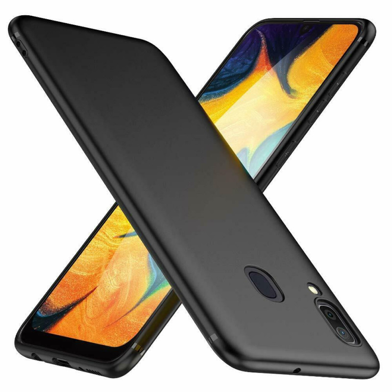 Чехол для Samsung Galaxy A20 a205 силиконовый чёрный 