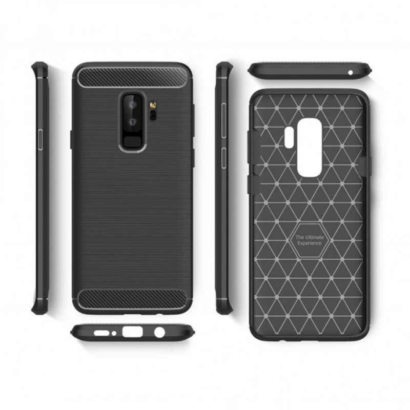 Чехол для Samsung Galaxy s9 plus + G965 карбоновый черный